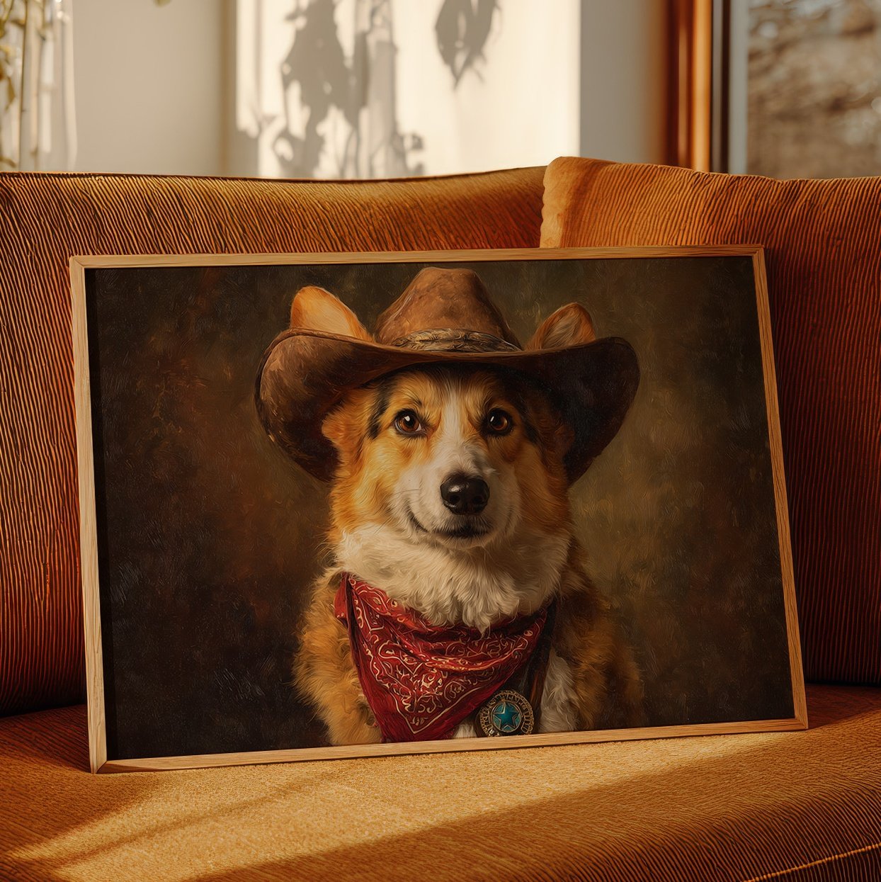 Loyal Companion In Western Attire