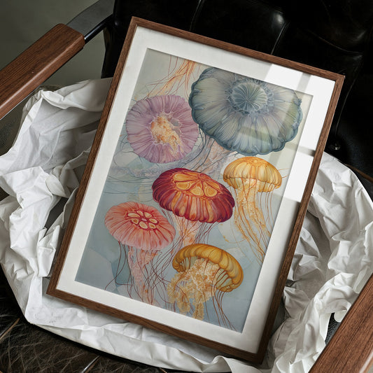 Pastel Medusas Dance Through Currents