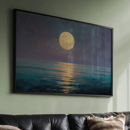 Full Moon Paints Ocean Gold