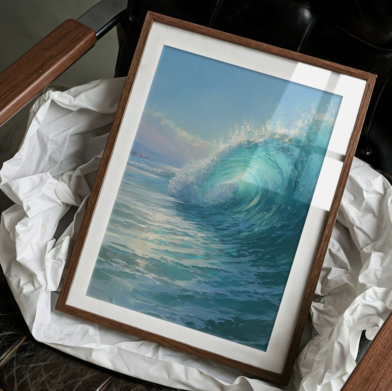 Coastal Memories Rest Against Leather