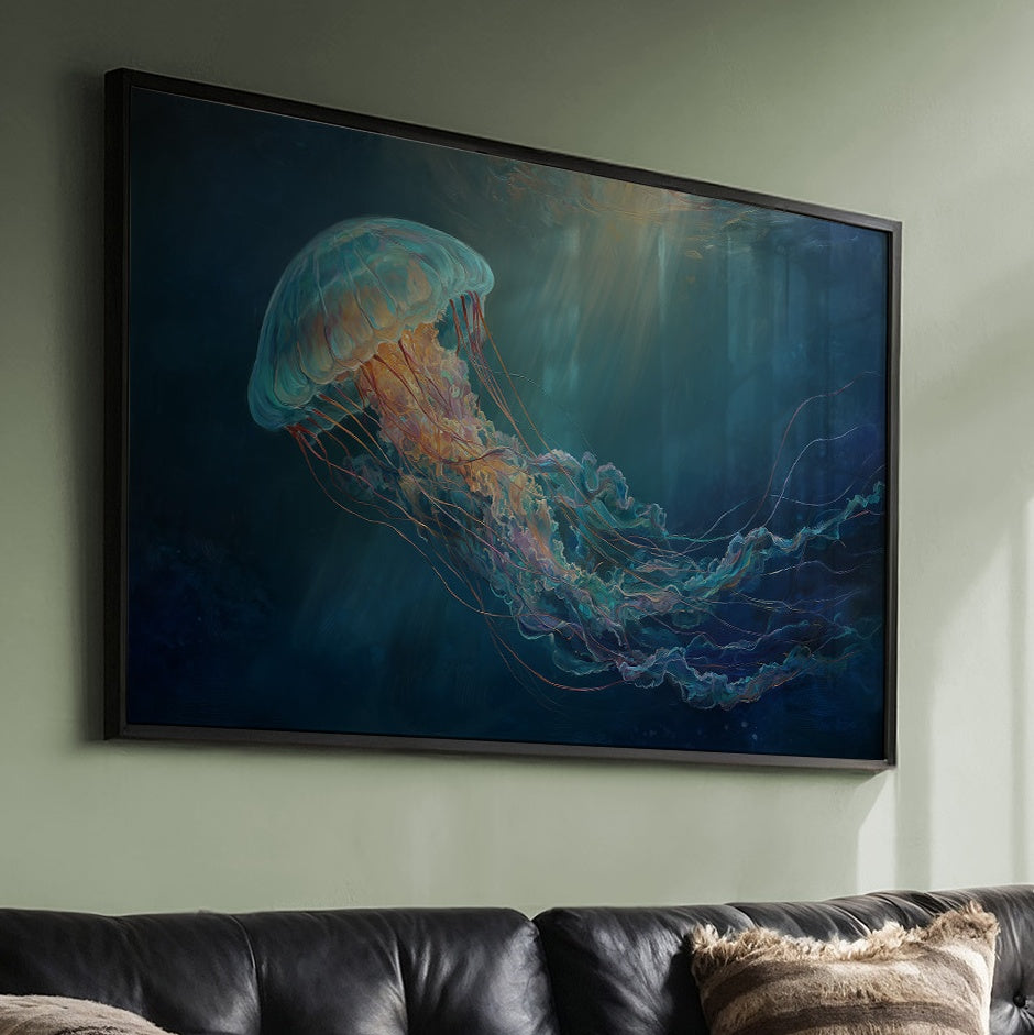 Luminous Dancer In Deep Blue