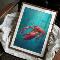 Scarlet Drifter In Aqua Depths