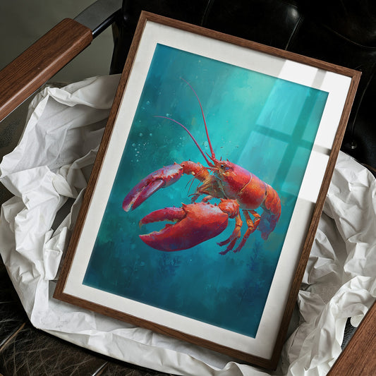 Scarlet Drifter In Aqua Depths