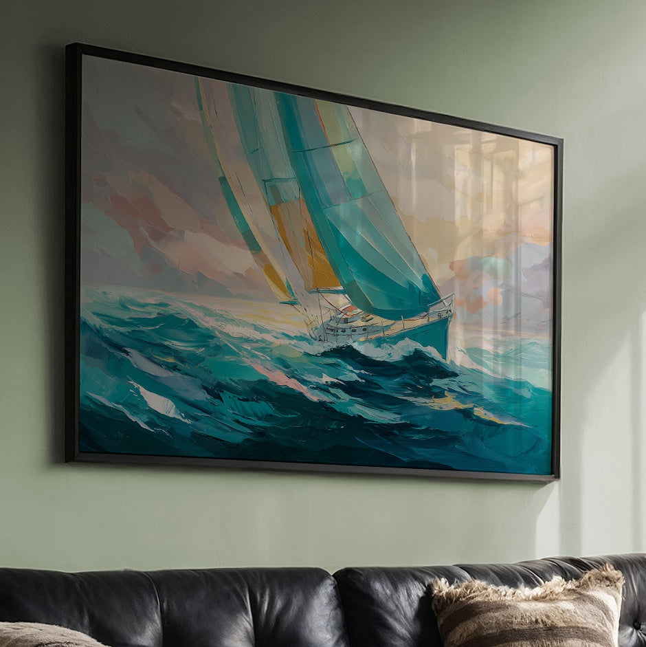 Sailing Through Dawn's Soft Glow