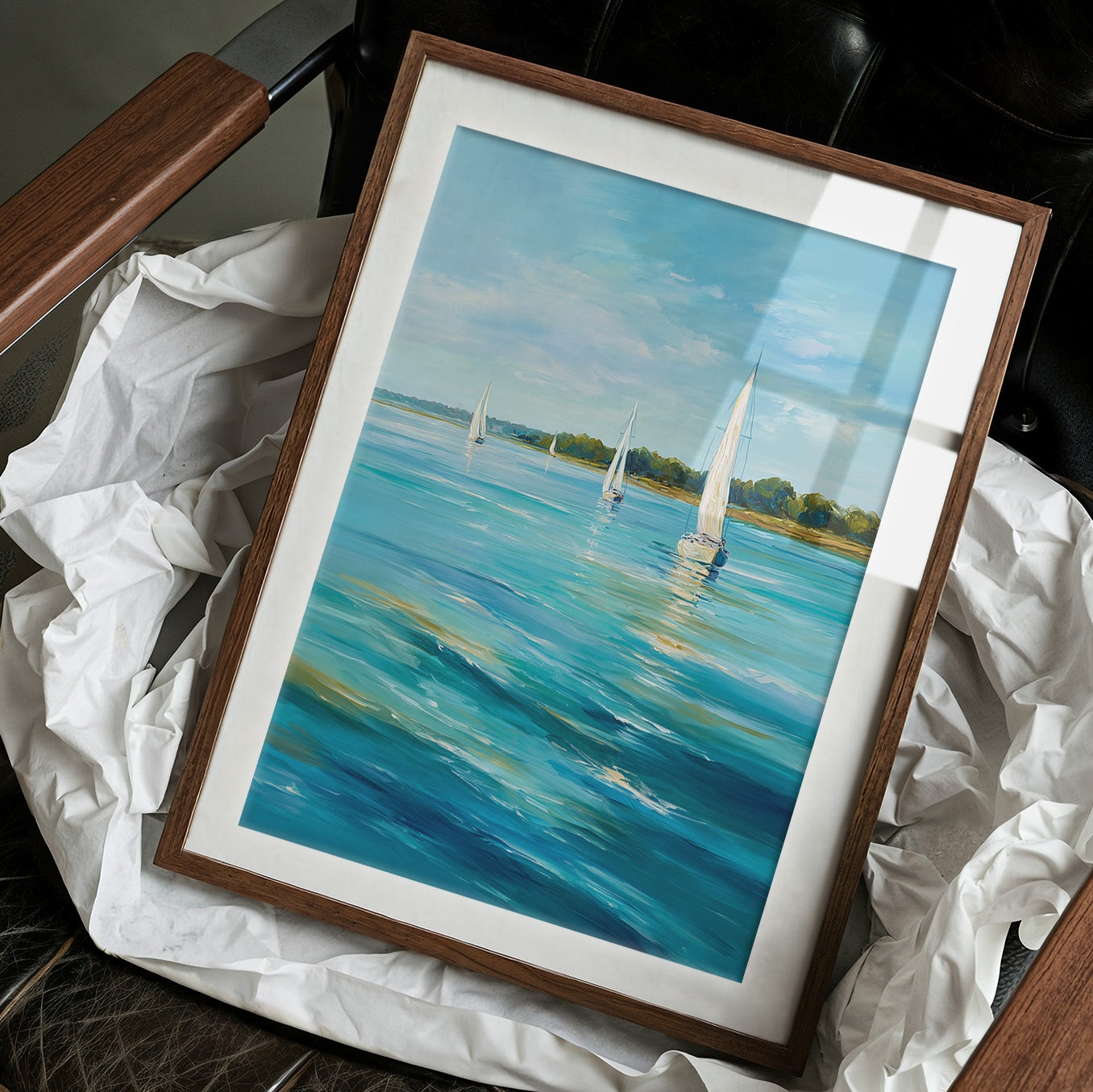 Sailboats Dance On Turquoise Bay