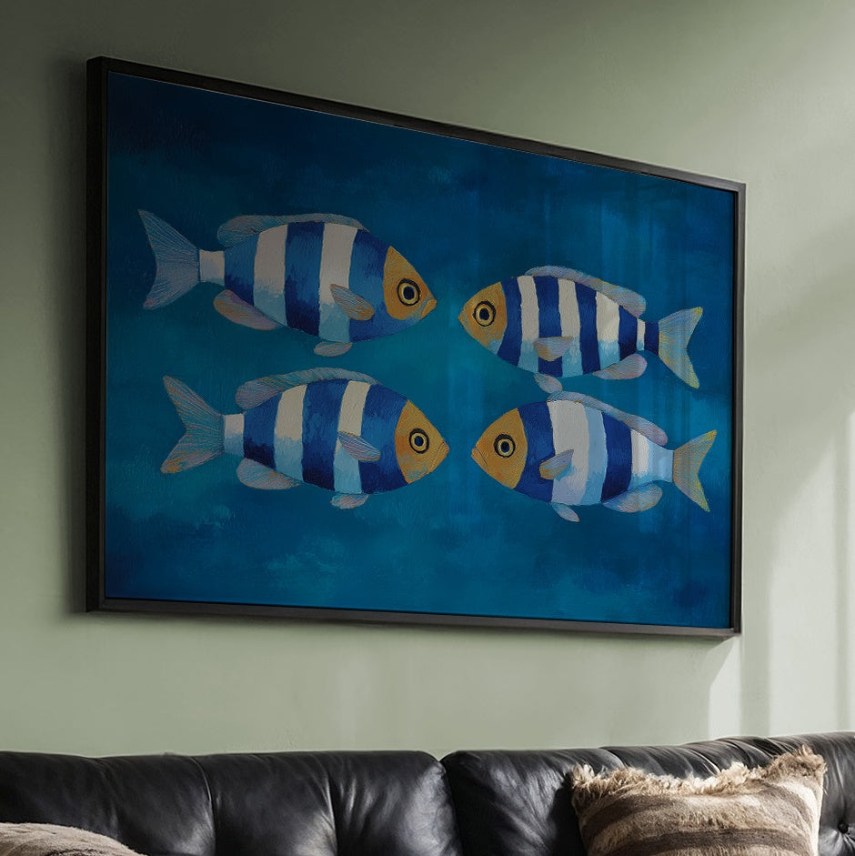 Striped Swimmers Meet At Sea