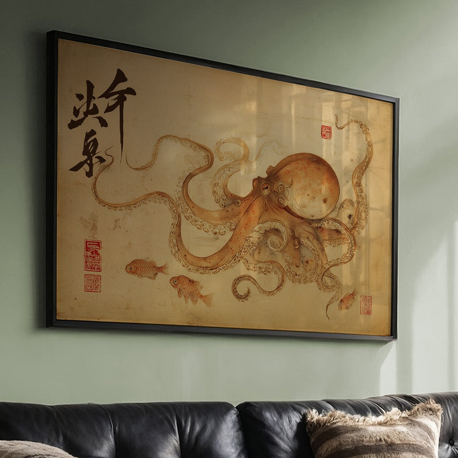 Ancient Seas On Parchment Scroll