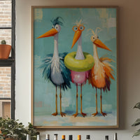 Feathered Trio's Whimsical Gathering