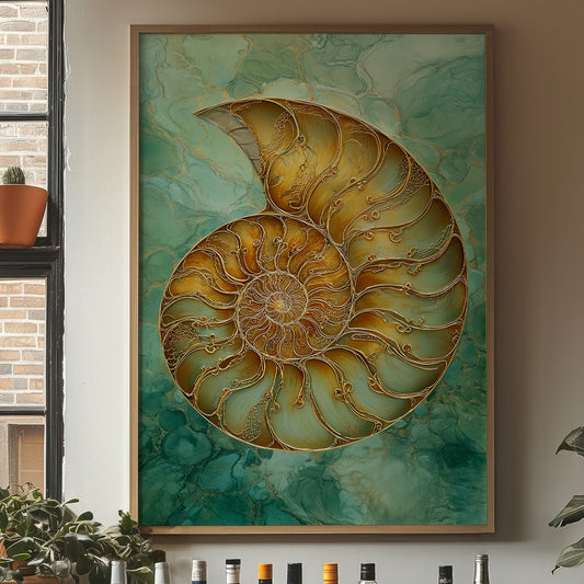 Golden Nautilus Whispers Timeless Secrets