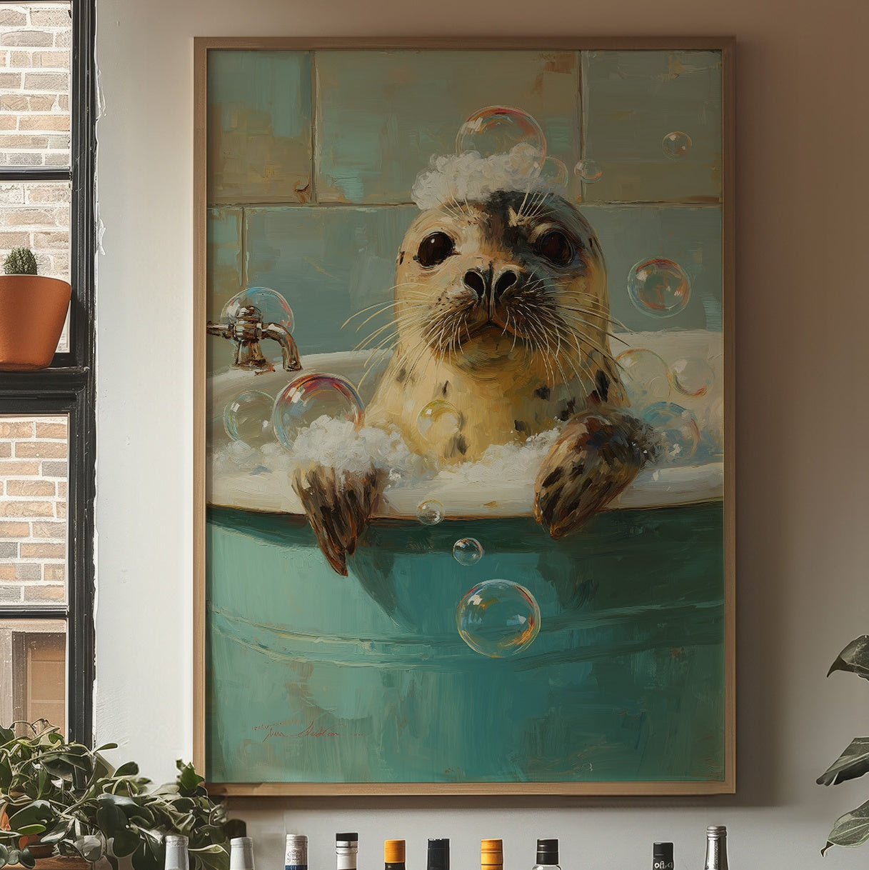 Bubbly Bliss In Teal Waters