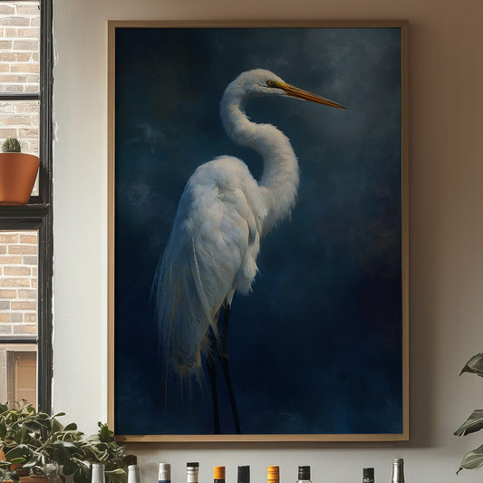 Midnight Watcher Against Indigo Depths