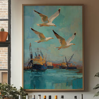 Harbor Freedom Above Industrial Waters