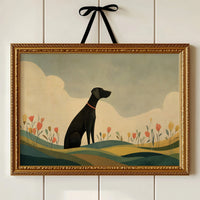 Watchful Guardian Among Wildflower Hills