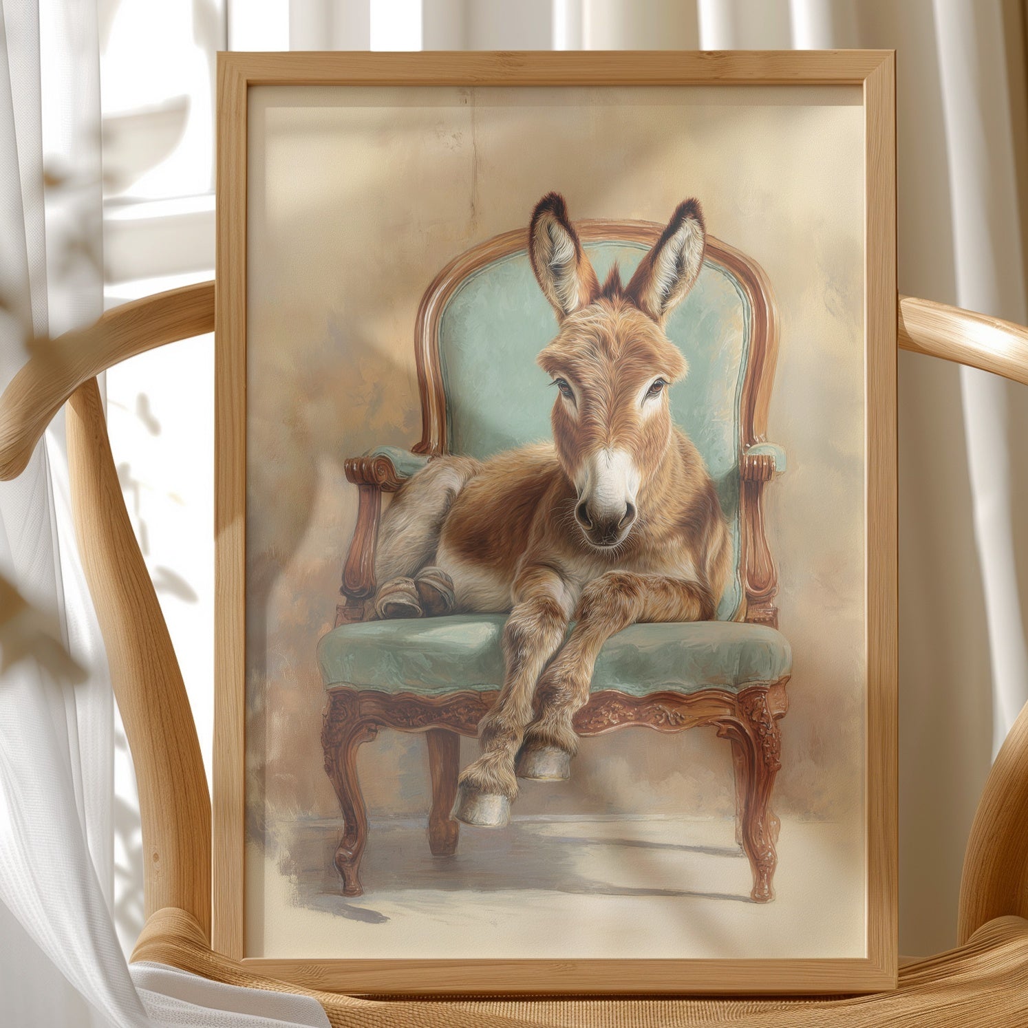 Regal Donkey Claims Velvet Throne