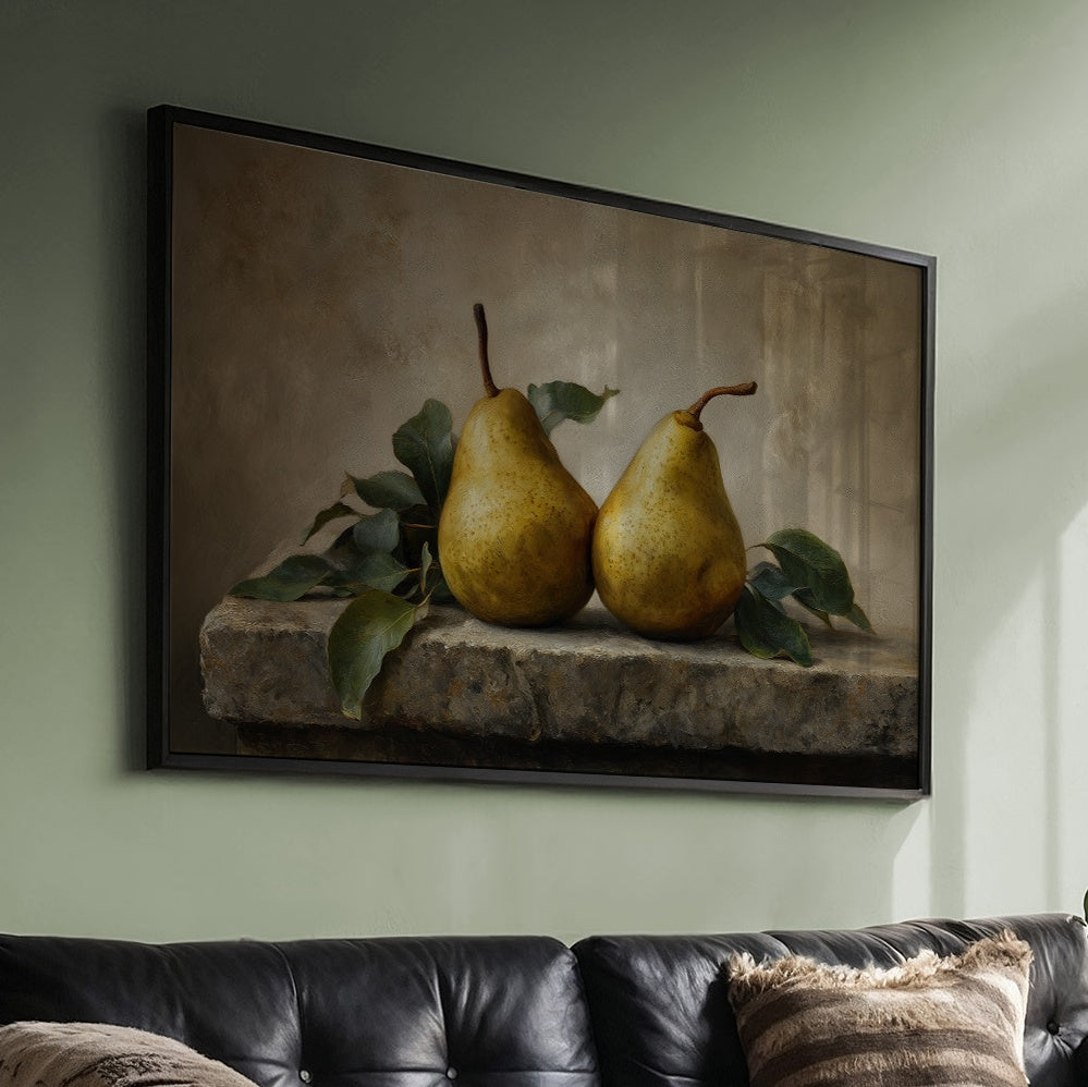 Golden Pears in Quiet Conversation