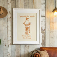 Cowboy Bathroom Humor Speaks Truth