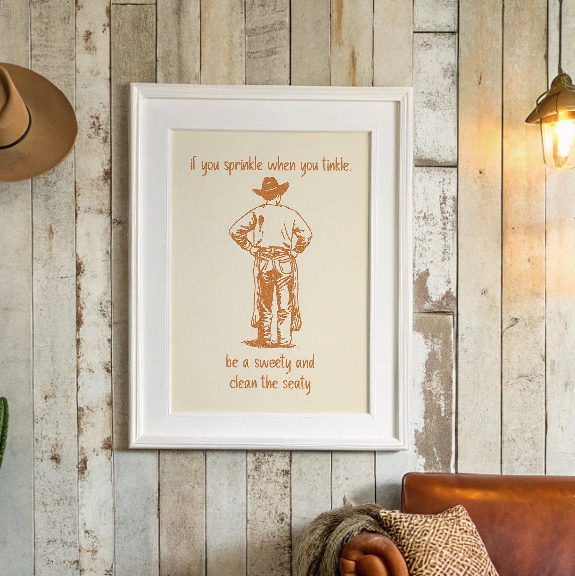 Cowboy Bathroom Humor Speaks Truth