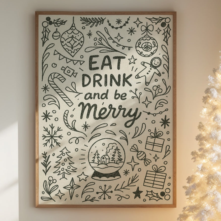 Holiday Cheer In Simple Lines