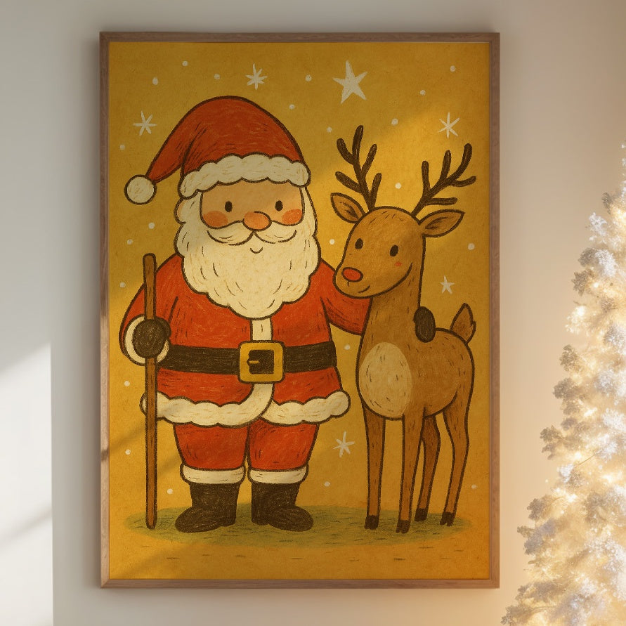 Vintage Holiday Friends Await Morning