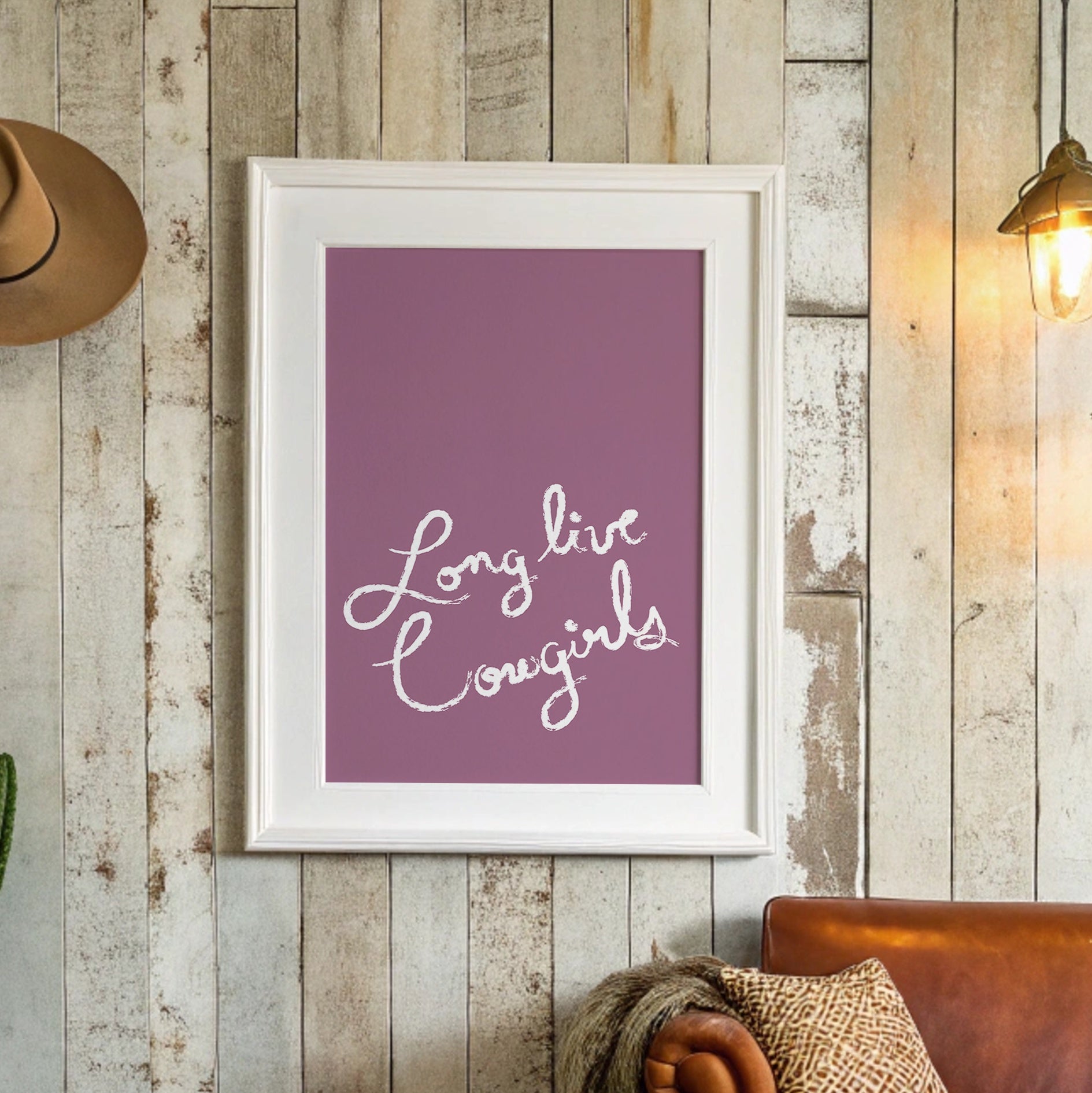 Mauve Canvas With Flowing Words