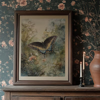 Midnight Wings Among Wild Blooms