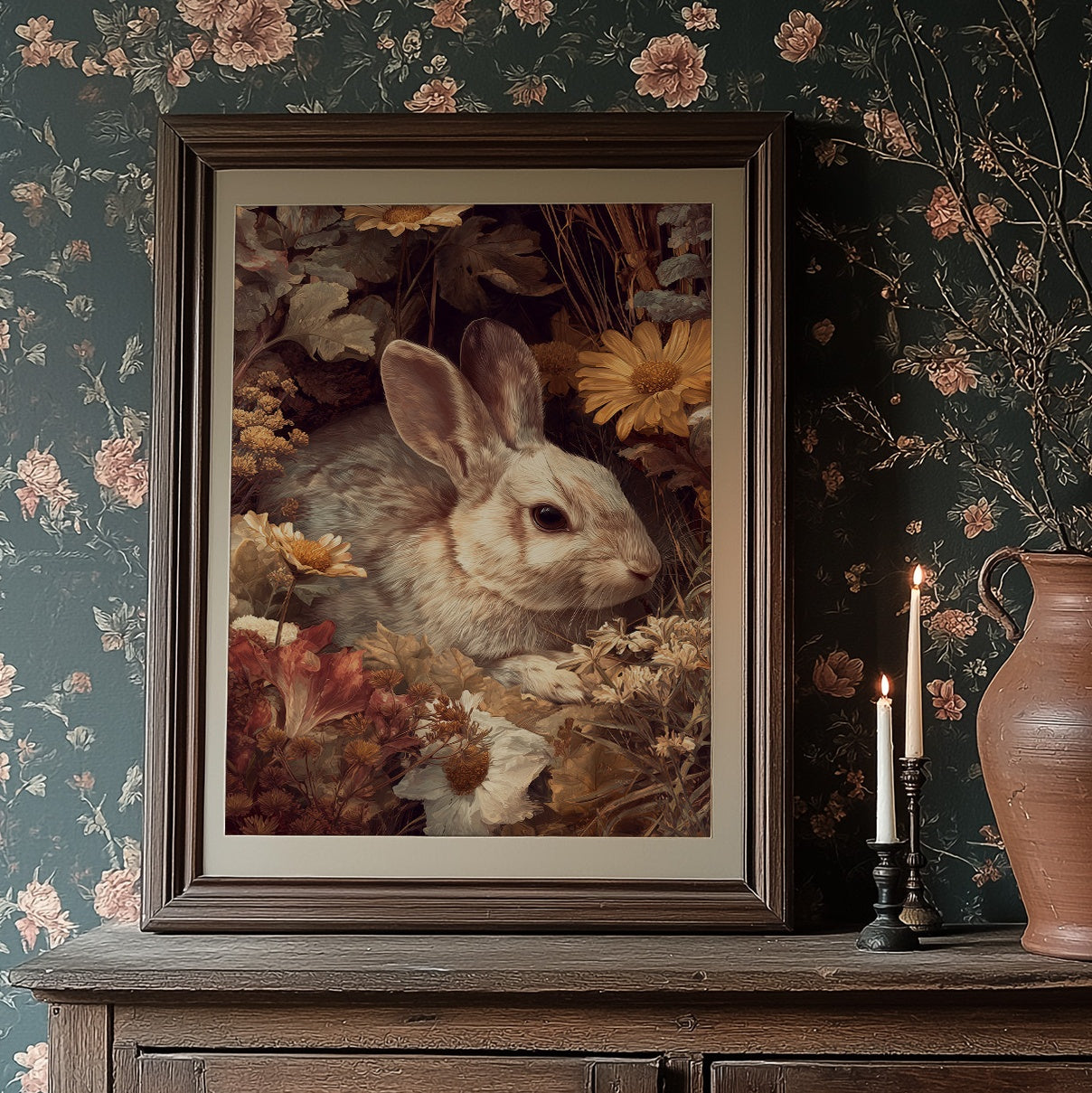 Autumn Blooms Hide Gentle Watcher