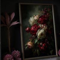 Velvet Blooms Against Midnight Walls