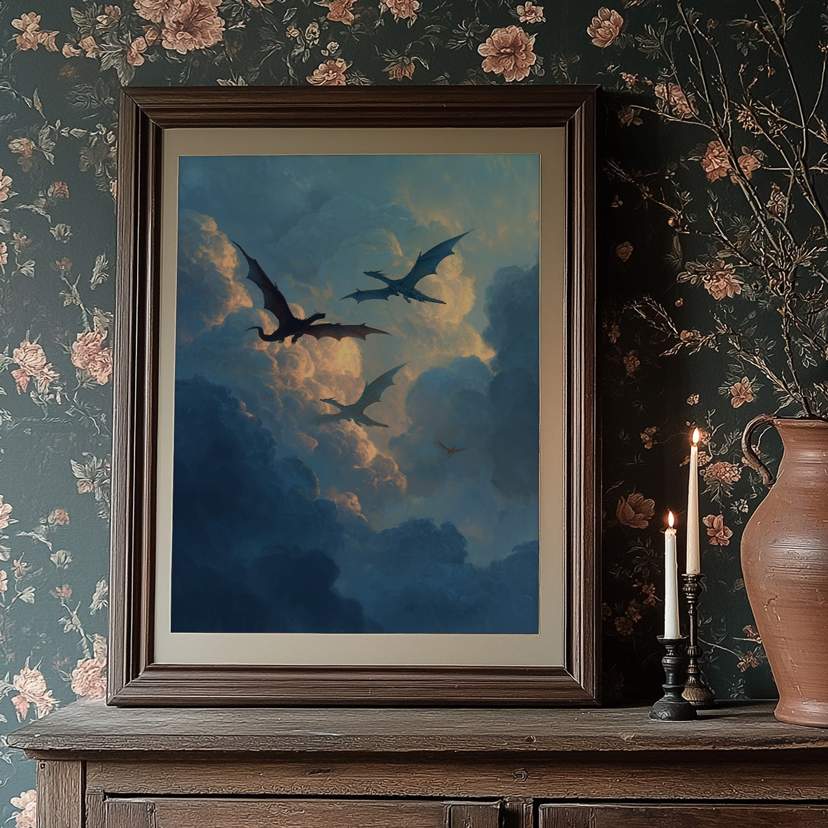 Dragons Soar Through Twilight Skies