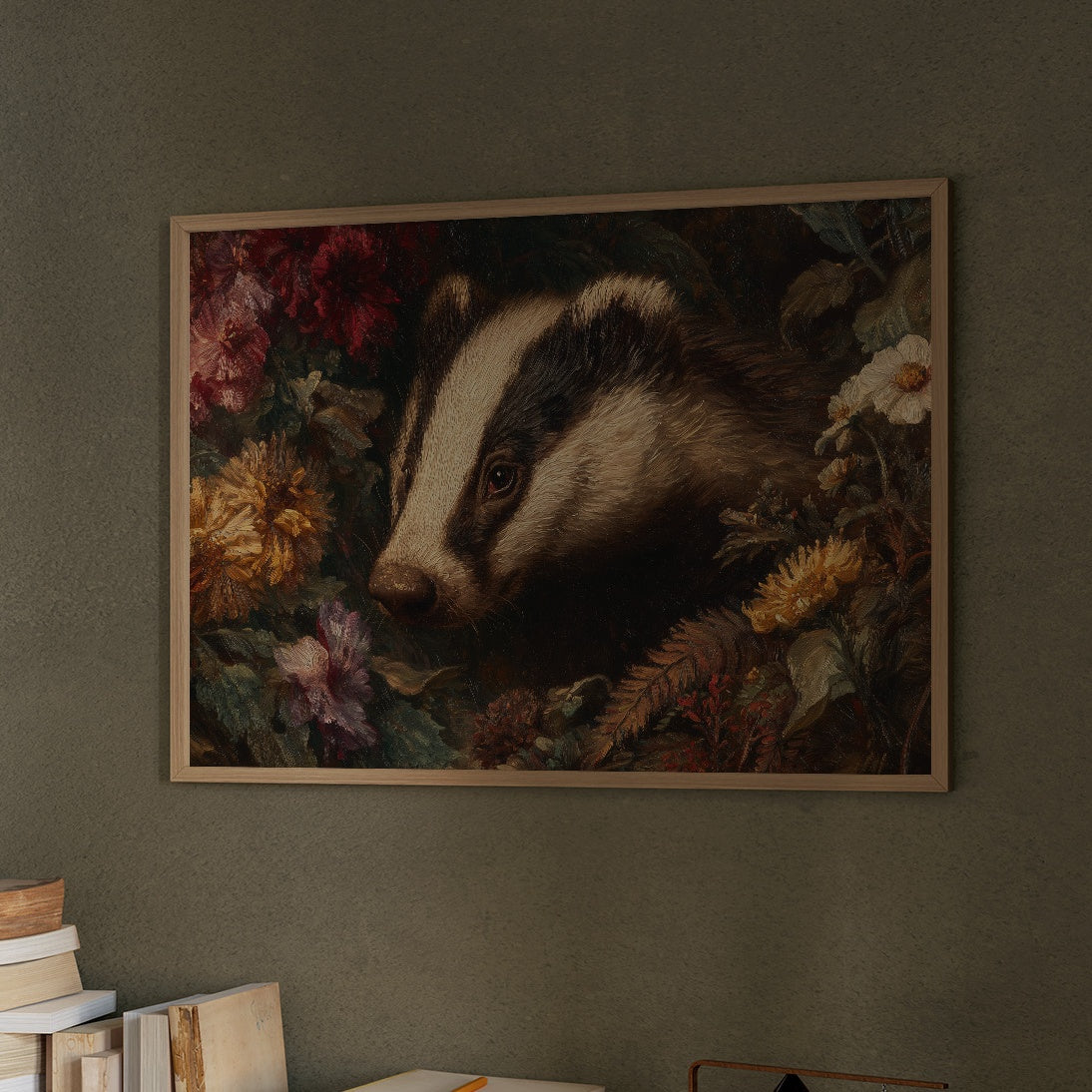 Woodland Creature Among Autumn Blooms