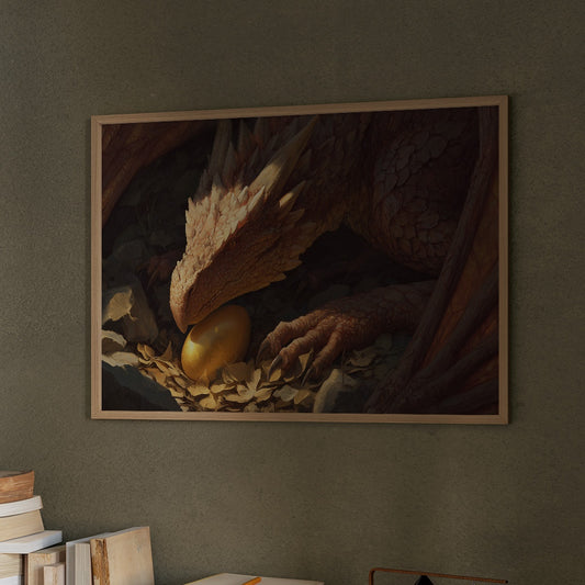 Dragon's Treasure Among Ancient Tomes