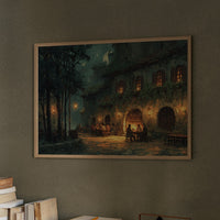 Tuscan Evening Under Crescent Light