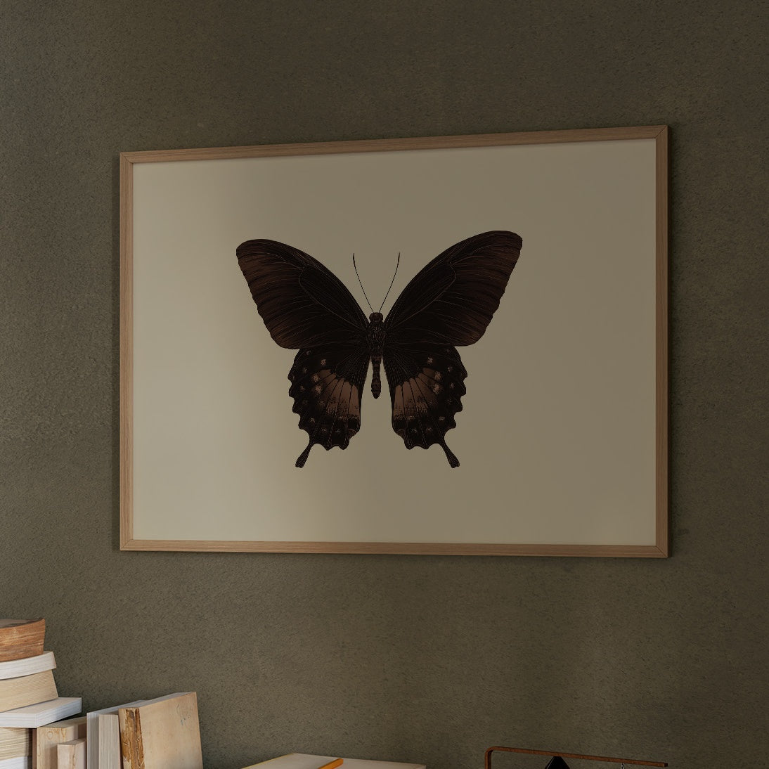 Dark Wings Against Ivory Canvas