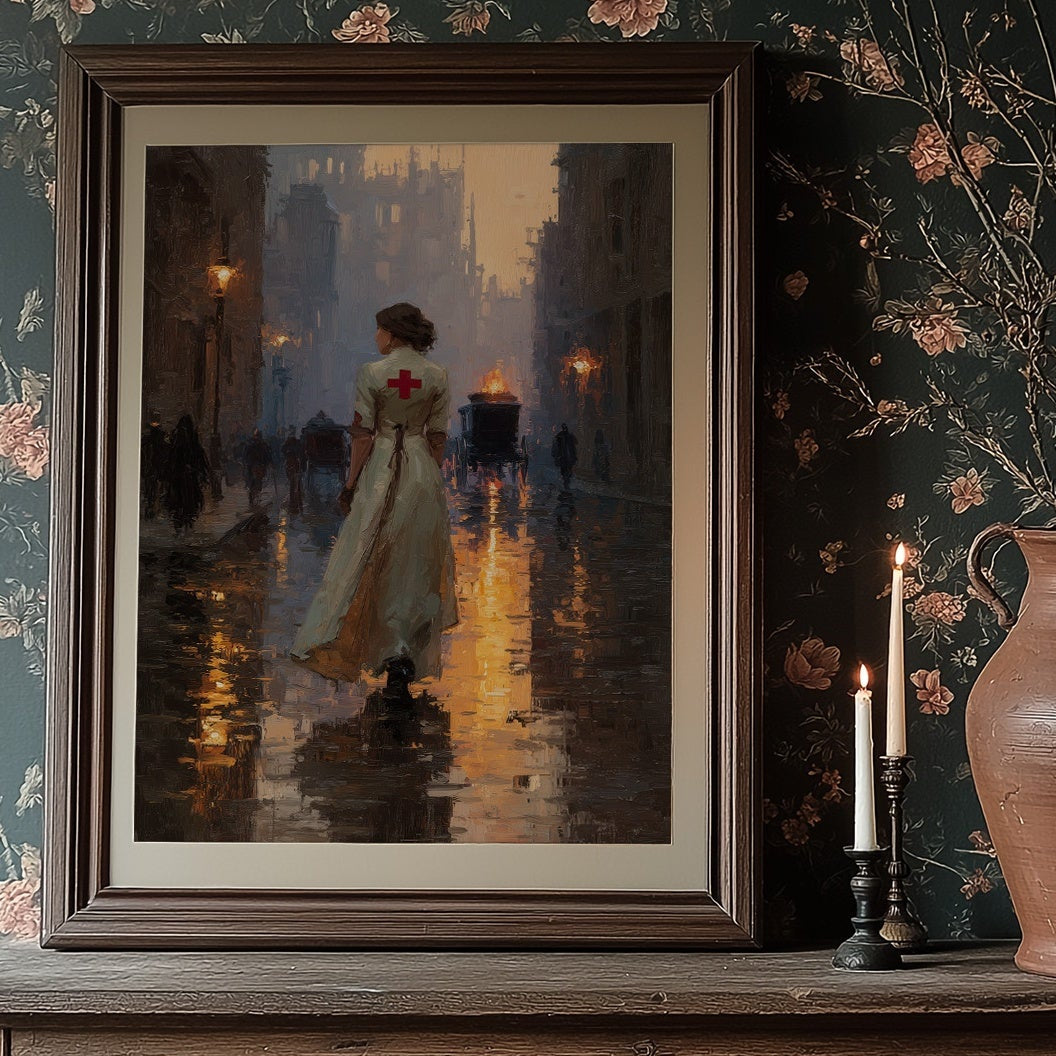 Twilight Mercy On Cobblestone Streets