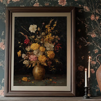 Golden Blooms Against Midnight Walls