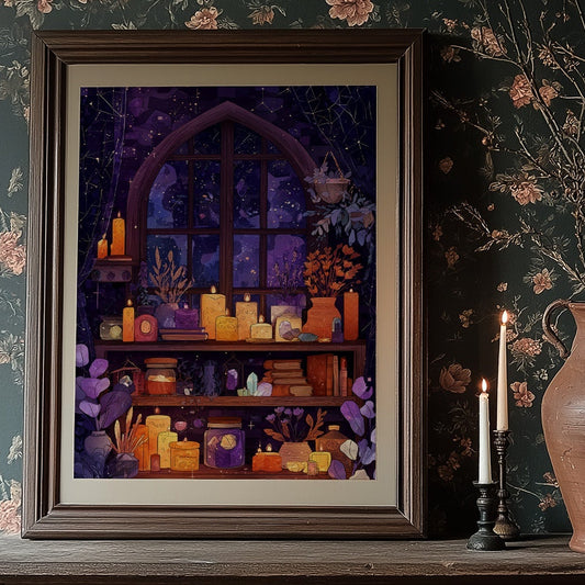 Midnight Spells Behind Arched Glass