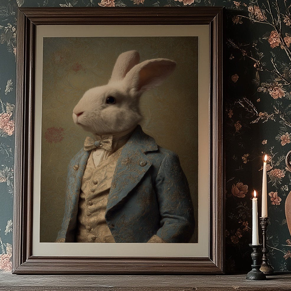 Noble Rabbit In Velvet Court