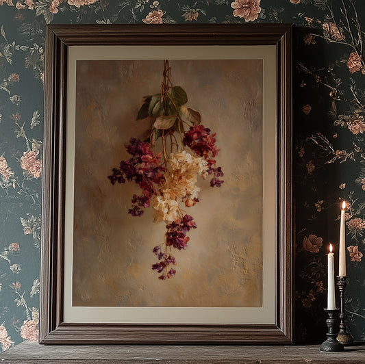 Faded Blooms Against Autumn Light