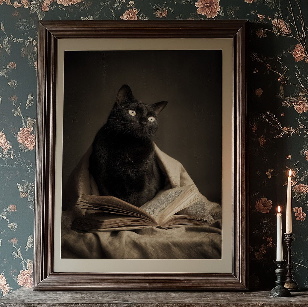 Midnight Scholar With Luminous Eyes