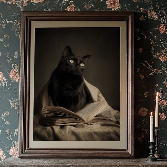 Midnight Scholar With Luminous Eyes