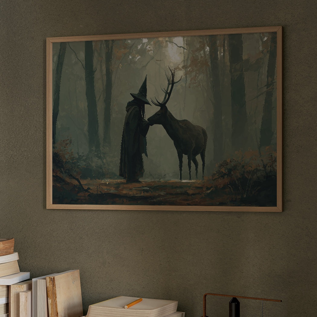 Forest Keeper Meets Ancient Stag