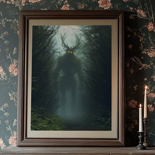Forest Sentinel With Glowing Eyes