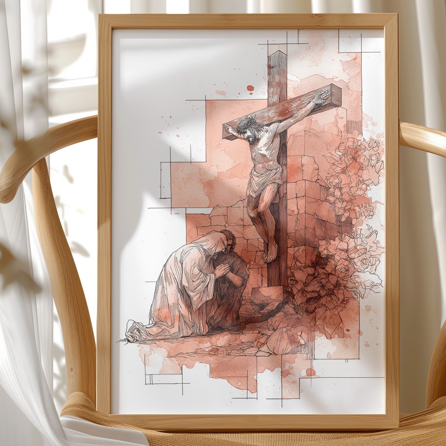 Faith Blooms In Coral Light