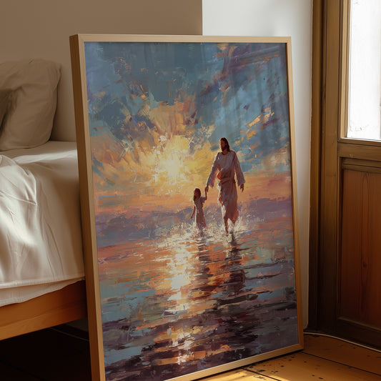 Gentle Steps Through Golden Waters