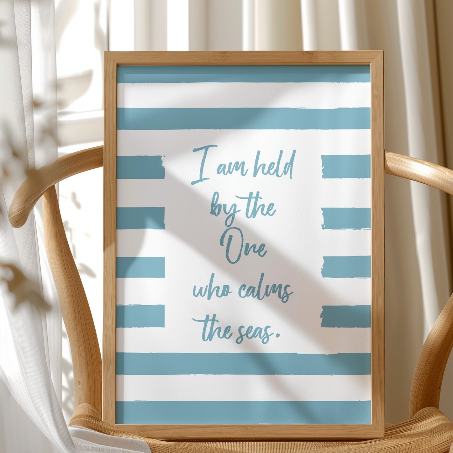 Teal Stripes Carry Ocean Promises