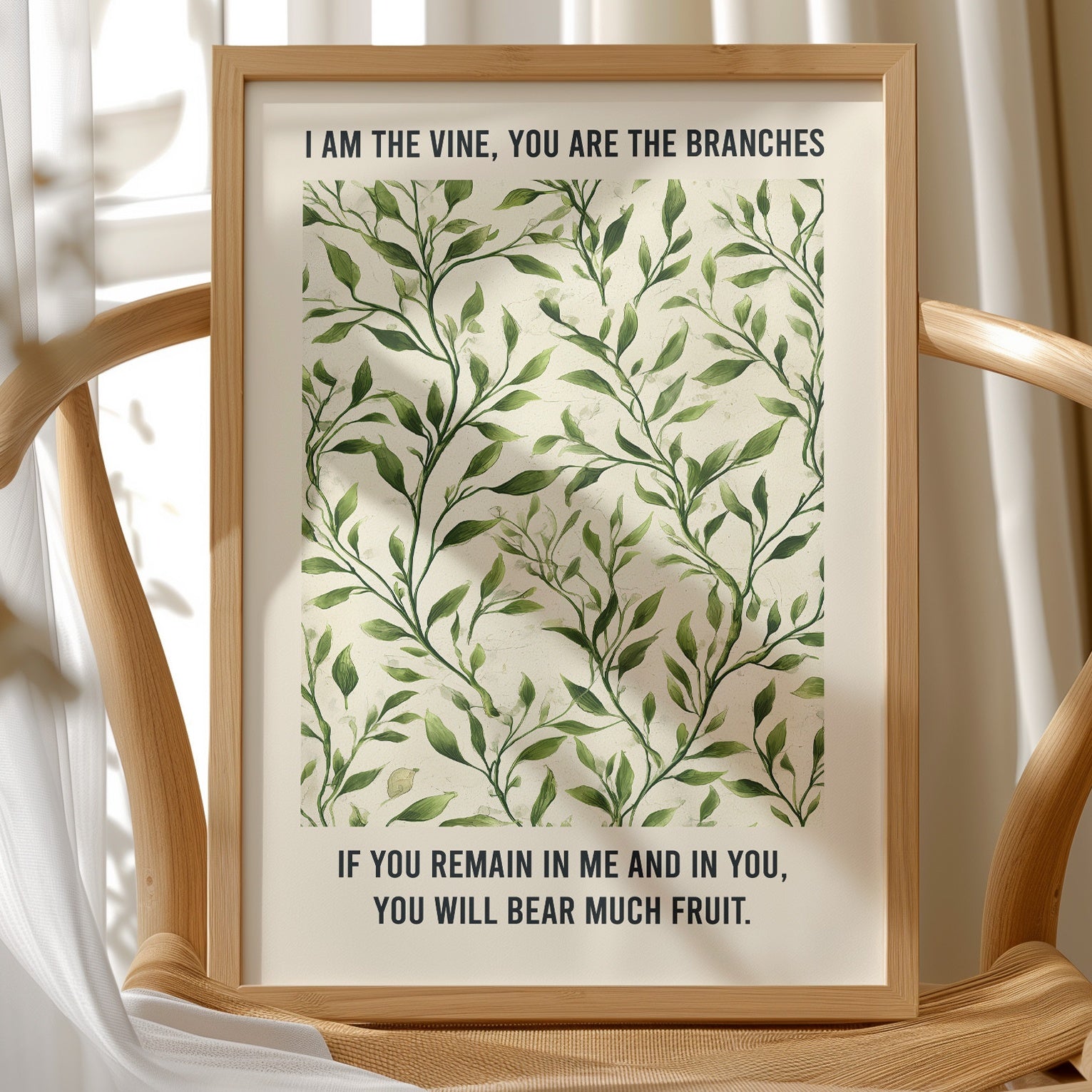 Verdant Words On Wooden Rest