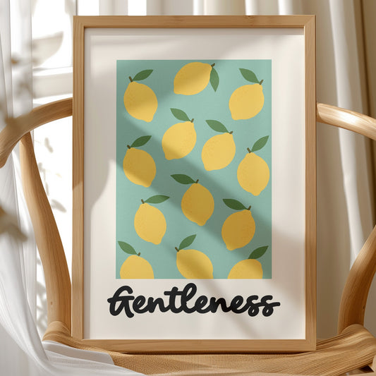 Citrus Symphony On Mint Canvas