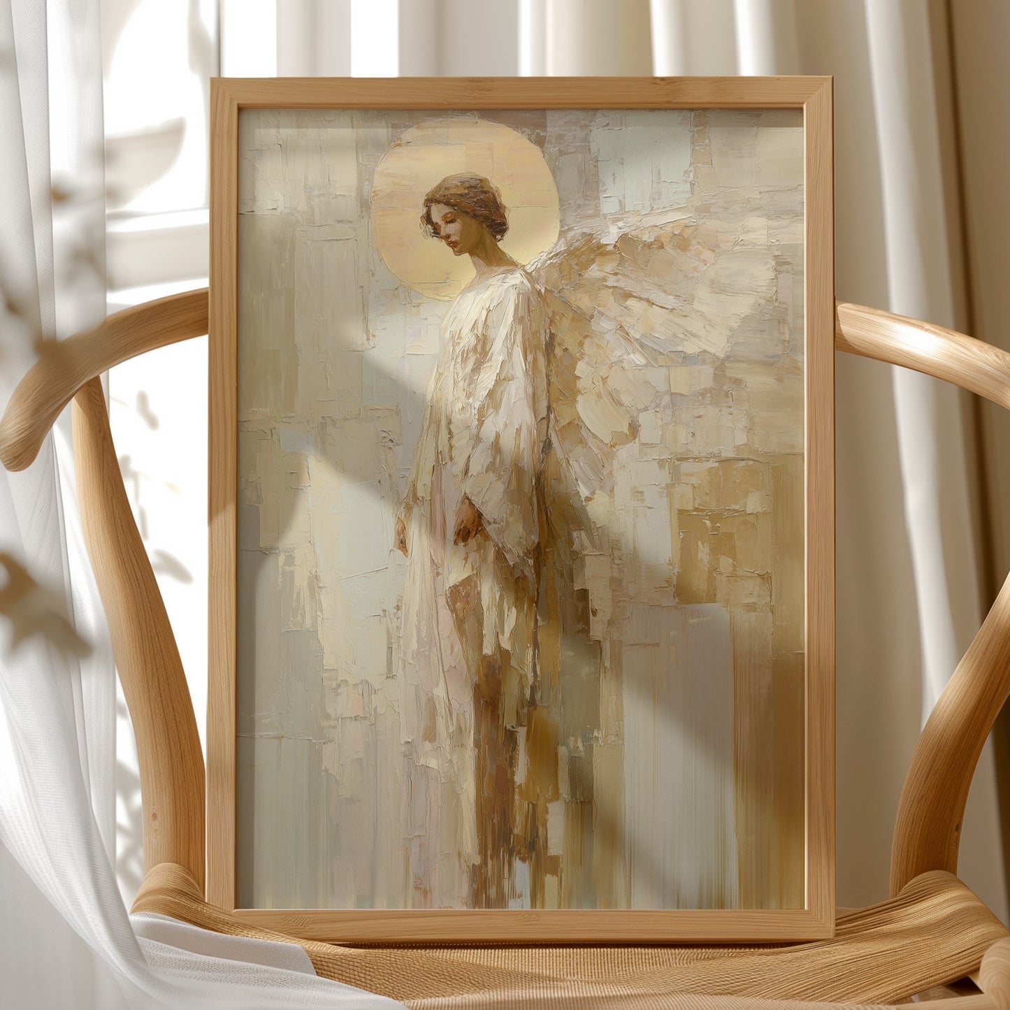 Ethereal Guardian in Golden Light