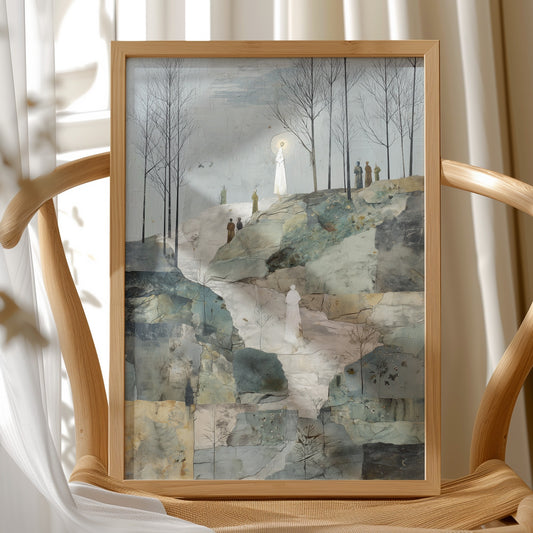 Luminous Pilgrims Traverse Winter's Veil