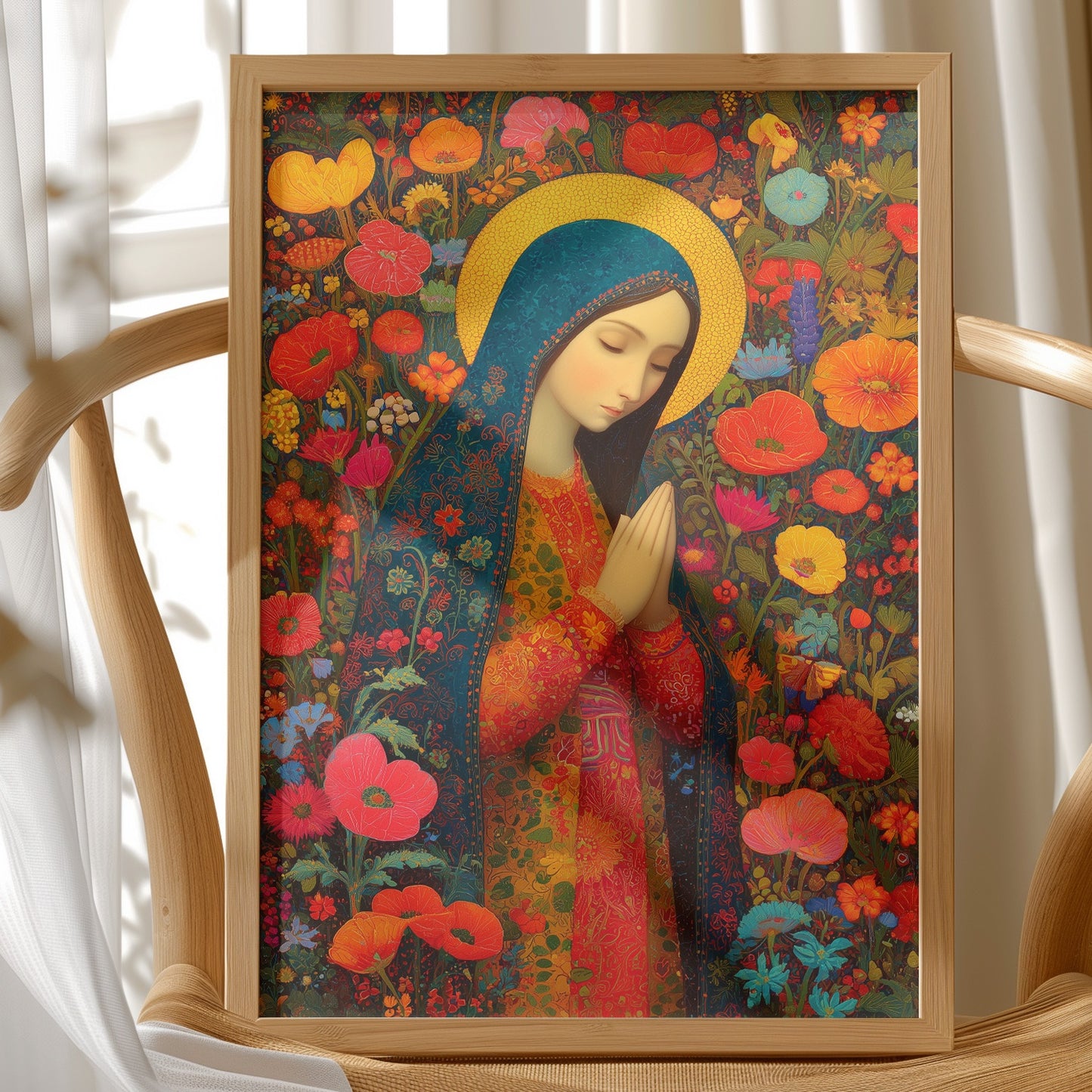 Poppy Garden Prayer in Vibrant Devotion