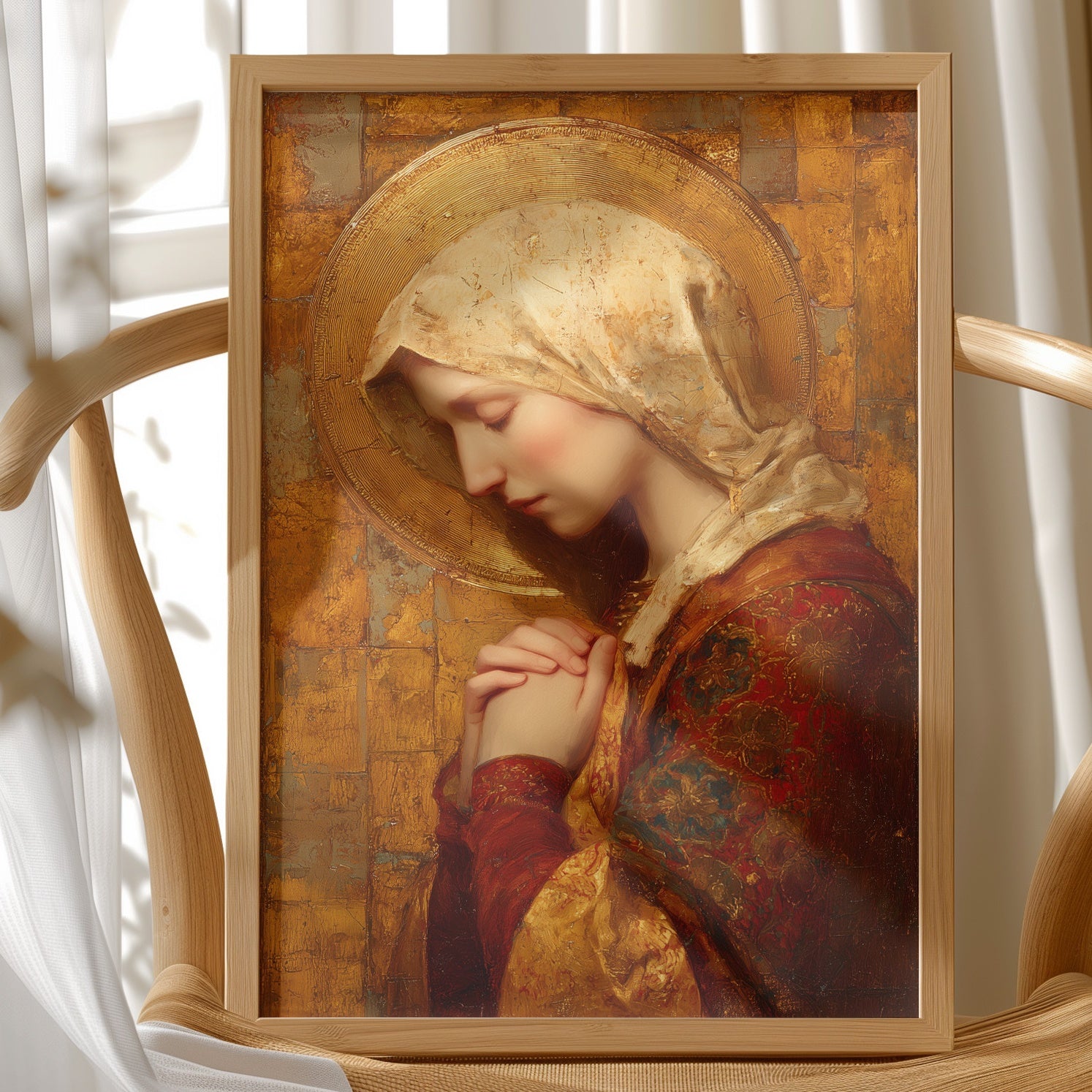 Golden Devotion in Crimson Light